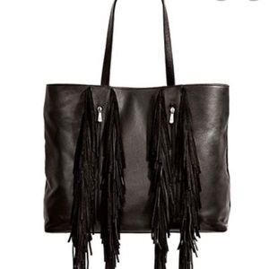 Silpada Leather Fringe Tote Bag
